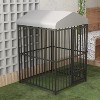 Acekool Outdoor Dog Kennel for Large Dogs, Heavy Duty Metal Dog Enclosure with Roof & Feeding Bowls, 4x4x6FT - 3 of 4