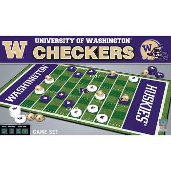 MasterPieces Officially licensed NCAA Washington Huskies Checkers Board Game for Families and Kids ages 6 and Up