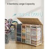 Natural Woven Laundry Hamper with Lid, Breathable Fabric Clothes Basket, Foldable Storage Bin for Home Organization£¬Natural - 3 of 4