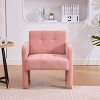 Chenille Upholstered Accent Chair, Lounge Armchair with Padded Seat, Minimalist Reading Chair for Living Room or Bedroom-Koiai - 2 of 4