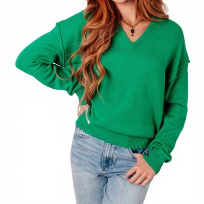 Women's Very Understandable V-neck Sweater - One Eleven North XL