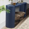 NicBex Console Table with Curved Legs,Entryway Table with Legs that Can be Installed Inward or Outward,Modern Couch Table for Living Room,Navy Blue - 2 of 4