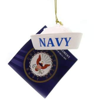 Kurt Adler 1.5 Inch U.S. Navy Cap Official Licensed Product Tree Ornaments