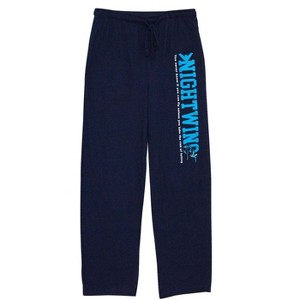 Mens Nightwing Falling Navy Pajama Pants - 1 of 2