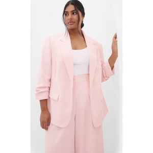 Women's Plus Size Abbie Blazer - pink | CITY CHIC - 1 of 4