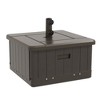 CAVINAS 3-in-1 Outdoor Umbrella Stand and Patio Side Table,Convertible Coffee Table with Wheels,Outdoor End Table with Drainage Holes - 2 of 4