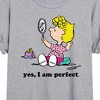 Women's - Peanuts - Yes I Am Perfect Sally Oversized Graphic T-Shirt - 2 of 4