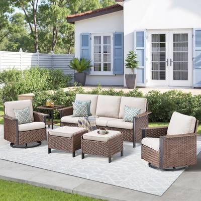Buenhomino All-Weather Wicker Patio Sofa Conversation Set