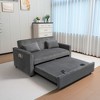Runesay 3-in-1 Multi-Functional Corduroy Sleeper Couch Pull-Out Bed with Pillows - 4 of 4