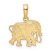 Black Bow Jewelry 14k Yellow Gold Flat Circus Elephant Pendant - 3 of 4
