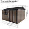 NicBex 10 X 8FT Metal Outdoor Storage Shed with Lockable Doors and Air Vents for Backyard,Garden,Patio - 3 of 4