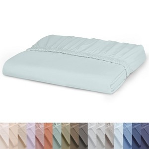 LISM 100% Cotton Fitted Sheet Deep Pocket Fitted Sheet, Fits Mattress Upto 16" - 1 of 4