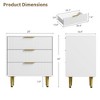 28"/56" WideFluted Dresser for Bedroom with 3/6 Drawers, Wooden Chest of Drawers with Metal Handle & Feet - 3 of 4
