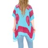 HAPPY BAY Women's Summer Vacation Beachwear Oversized Swim Suit Loose Party Bathing Suit Cover Ups 1X-2X Blue Abstract - 2 of 4
