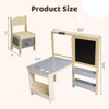 Wooden Easel for Kids, Kids Art Table and 2 Chairs,Art Center with Double-Sided Blackboard & Whiteboard - 3 of 4