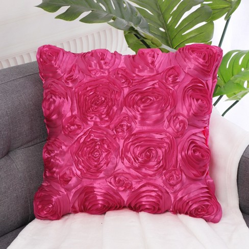 Designart Red Rose Painting with Splashes - Floral Throw Pillow - 18x18, Size: 18 x 18