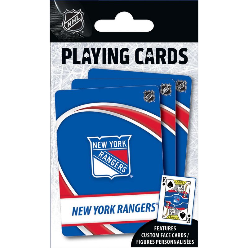 MasterPieces Officially Licensed NHL New York Rangers Playing Cards - 54 Card Deck for Adults, 1 of 6
