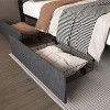 KTMBDW Upholstered Platform Bed Frame with 2 Tier Storage Headboard, and 4 Drawers, Charging Station, No Box Spring Needed, Gray - 4 of 4