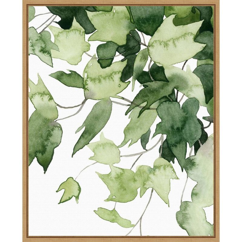 16&#34; x 20&#34; Emerald Vines II by Grace Popp Framed Wall Canvas - Amanti Art, 1 of 10