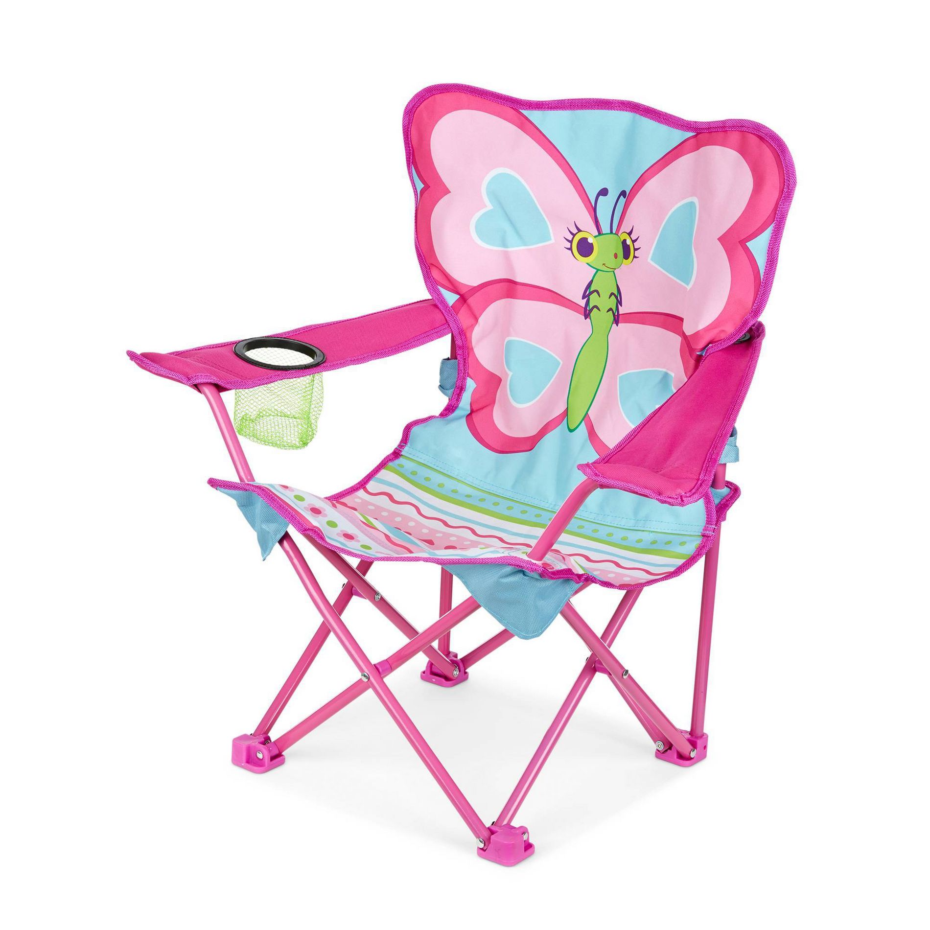 Melissa & Doug Sunny Patch Cutie Pie Butterfly Folding Lawn and Camping Chair: Outdoor Portable Camp Chair with Carrying Bag