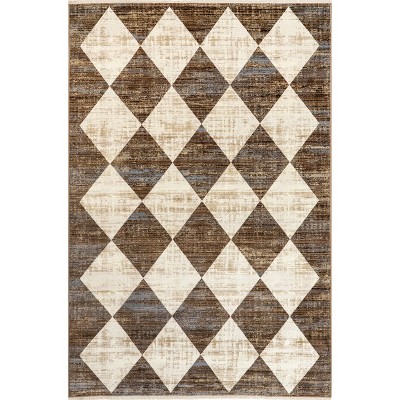 Nuloom Meline Checkered Fringe Indoor Area Rug