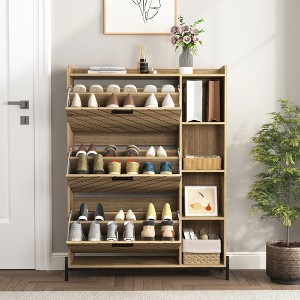 Bella Depot Shoe Cabinet with Open Shelves - 1 of 4