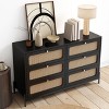 Sapphtopaz Rattan Dresser for Bedroom Farmhouse Storage Cabinet Closet Organizers and Storage for Bedroom, Closet, Living Room - 2 of 4