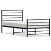 vidaXL Metal Bed Frame with Headboard and Footboard Black 39.4 in.x78.7 in. - 2 of 4