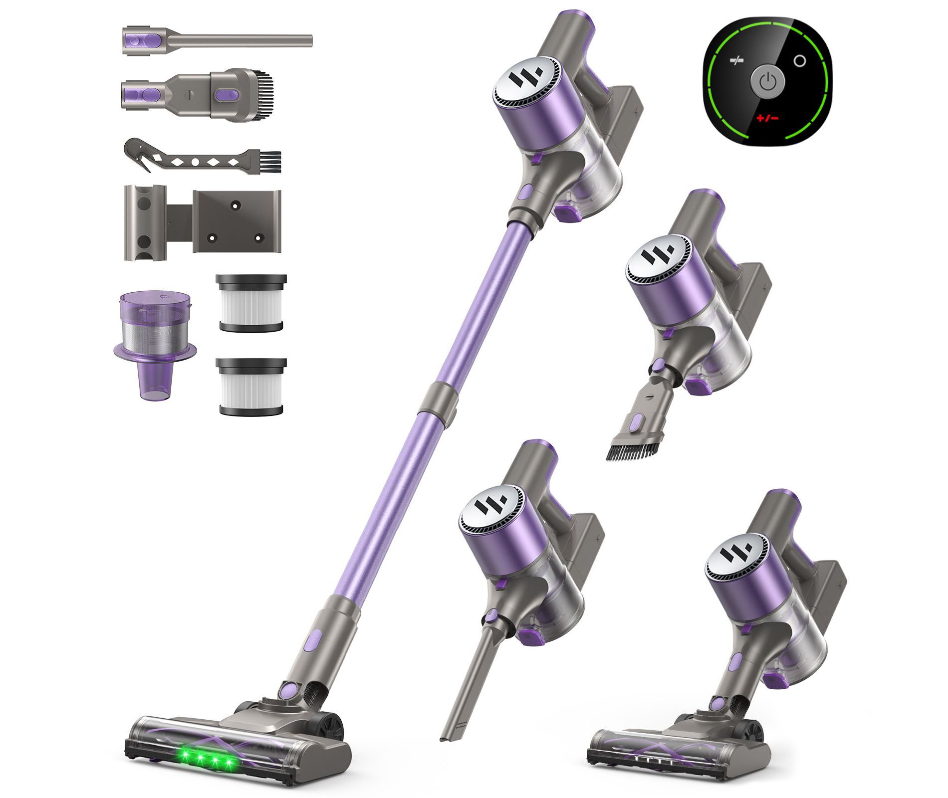 Teendow Cordless Vacuum Cleaner50KPa Lightweight Stick Vacuum, 300W Brushless Motor,Self-Standing Design,Hardwood Floor Vacuum for Pet Hair,Carpet