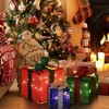 LuxenHome Set of 3 Multi-Color Presents with Bows Lighted LED Indoor Outdoor Holiday Decoration Multicolored - 4 of 4