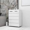 GlasFlength Decorative Storage Cabinets with six drawer , for Living Room, Entryway, Kitchen, White,27.55"*15.74"*40.55" - 3 of 4