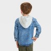 Toddler Boys' Chambray Hooded Shacket - Cat & Jack™ Medium Wash - image 2 of 3