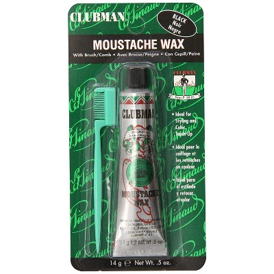 Clubman 070642 Moustache Wax Hang Pack Chestnut Color With Brush/Comb 0.5 oz (Each)