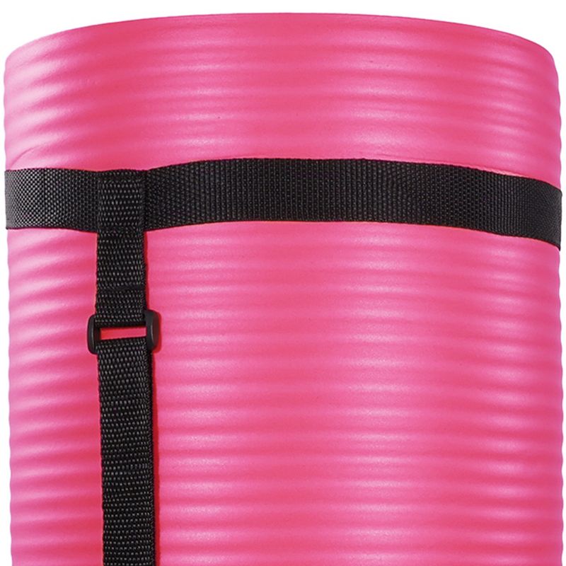 BalanceFrom Fitness All-Purpose Extra Thick Non-Slip High Density Anti-Tear Exercise Yoga Mat with Knee Pad & Carrying Strap, 4 of 7