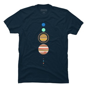 Men's Design By Humans Minimal Solar System By kellabell9 T-Shirt - 1 of 4