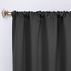 Classic Modern Solid Room Darkening Semi-Blackout Curtains, Rod Pocket, Set of 2 by Blue Nile Mills - 2 of 4