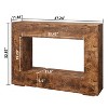Homy Casa Console Table with Open Shelf for Entryway or Living Room, Rustic Brown - 3 of 4