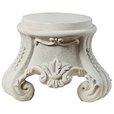 Rococo-Inspired Faux Stone Finish Sculptural Pedestal