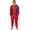 Marvel Men's Superhero Hooded Union Suit Costume Pajama - 2 of 4
