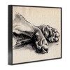 Stupell Industries Dog Paw Charcoal Design Framed Giclee Art - 2 of 4