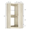 Besiost Freestanding Corner Closet System with 2 Hanging Rods and Shoes Shelf - 4 of 4