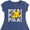 Girls' - Pokémon - Pika Wall Fit & Flair Cap Sleeve Dress - 2 of 3
