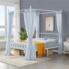 Yaheetech Metal Canopy Platform Bed Frame with Headboard and Footboard and Slatted Structure - 2 of 4