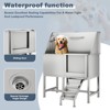 Stainless Steel Utility Sink, Dog Bathing Station, Large Dog Washing Station W/ Dog Bath Brush, Commercial Kitchen Sink, Wide Compartment, Outdoor - 3 of 4