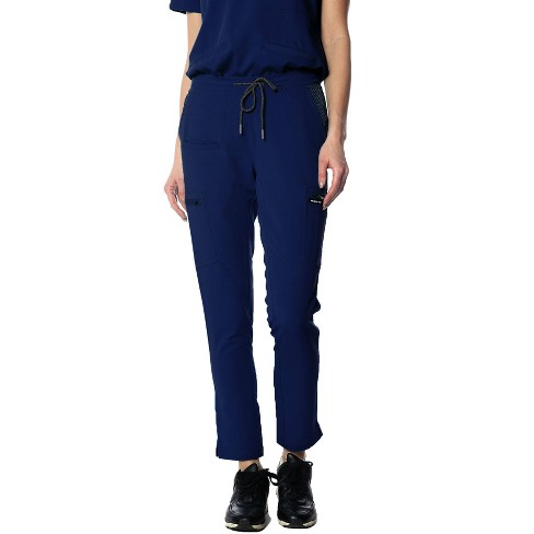 Members Only Womens Scrub Jogger Cargo Pant With Open Bottom Leg ...