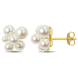 EVERLY JEWELRY | 14k Yellow Gold 2.5 - 5.5 MM Cultured Freshwater Pearl Stud Earrings - 1 of 4