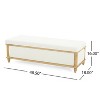 CAVINAS Linen Storage Ottoman Bench with Storage Compartment,Upholstered Storage Ottoman,Storage Benches for Living Room,Bedroom - 3 of 4