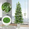 2 Pack 3FT Faux Evergreen in White Pots,UV Resistant Decorative Potted Pine - 3 of 4