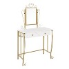 CAVINAS 3 In 1 Vanity Desk Vanity with Plip Top Mirror, Makeup Vanity with Chair for Apartment, Bedroom - 2 of 4