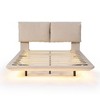 CAVINAS Queen Bed Frame with Headboard, Sensor Light and 2 Large Backrests, Stylish Platform Bed with 2 sets of USB Port and Socket - 4 of 4
